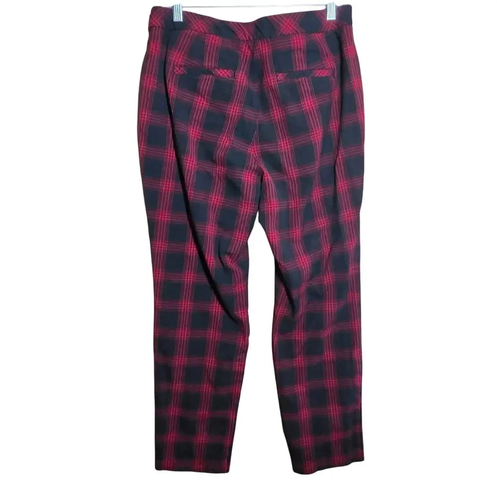 J Jill Premium Bi Stretch Plaid Dress Pants Size 12